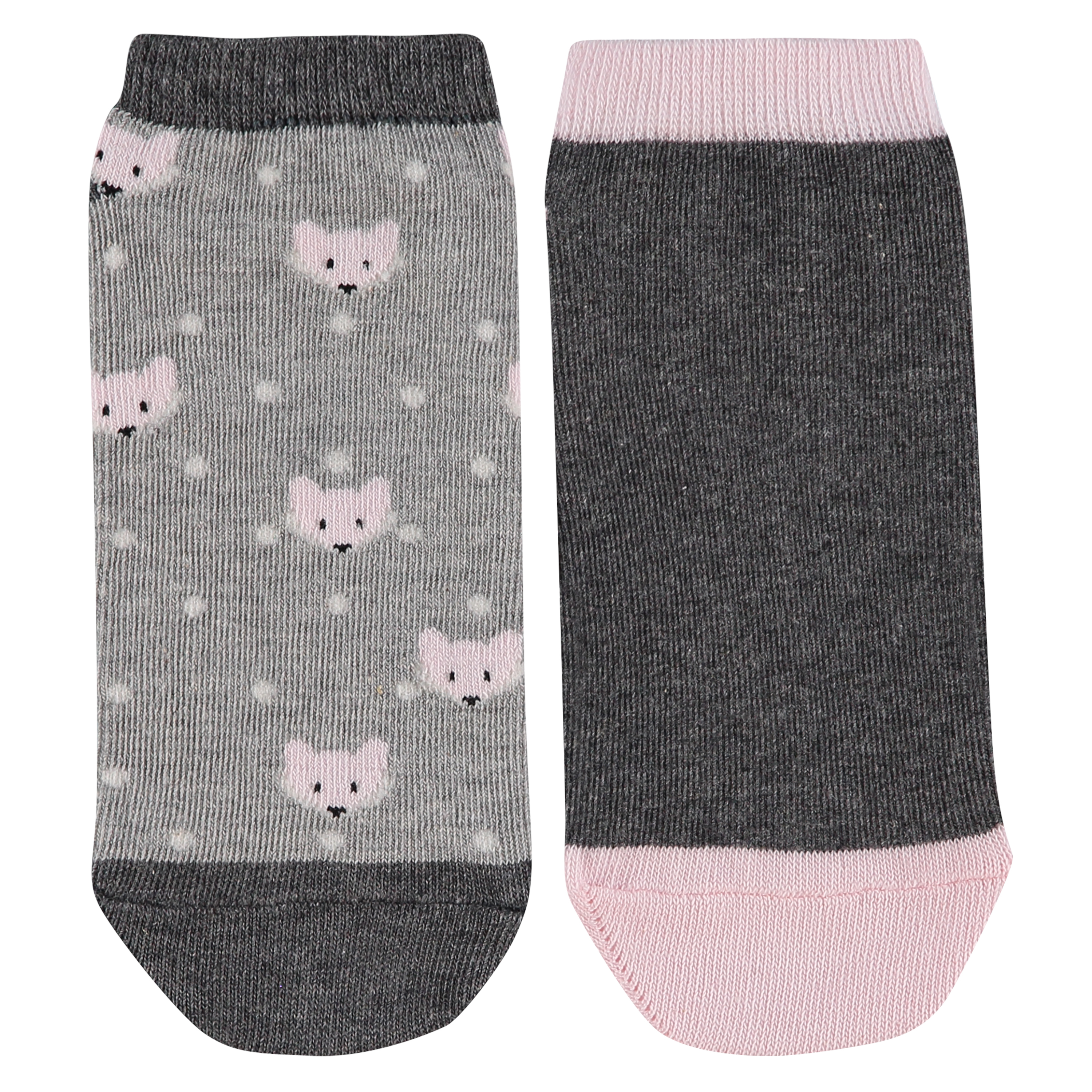 2-Pack Cotton Trainer Liners, Gray, main