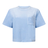 Top Velours Pocket, Blue