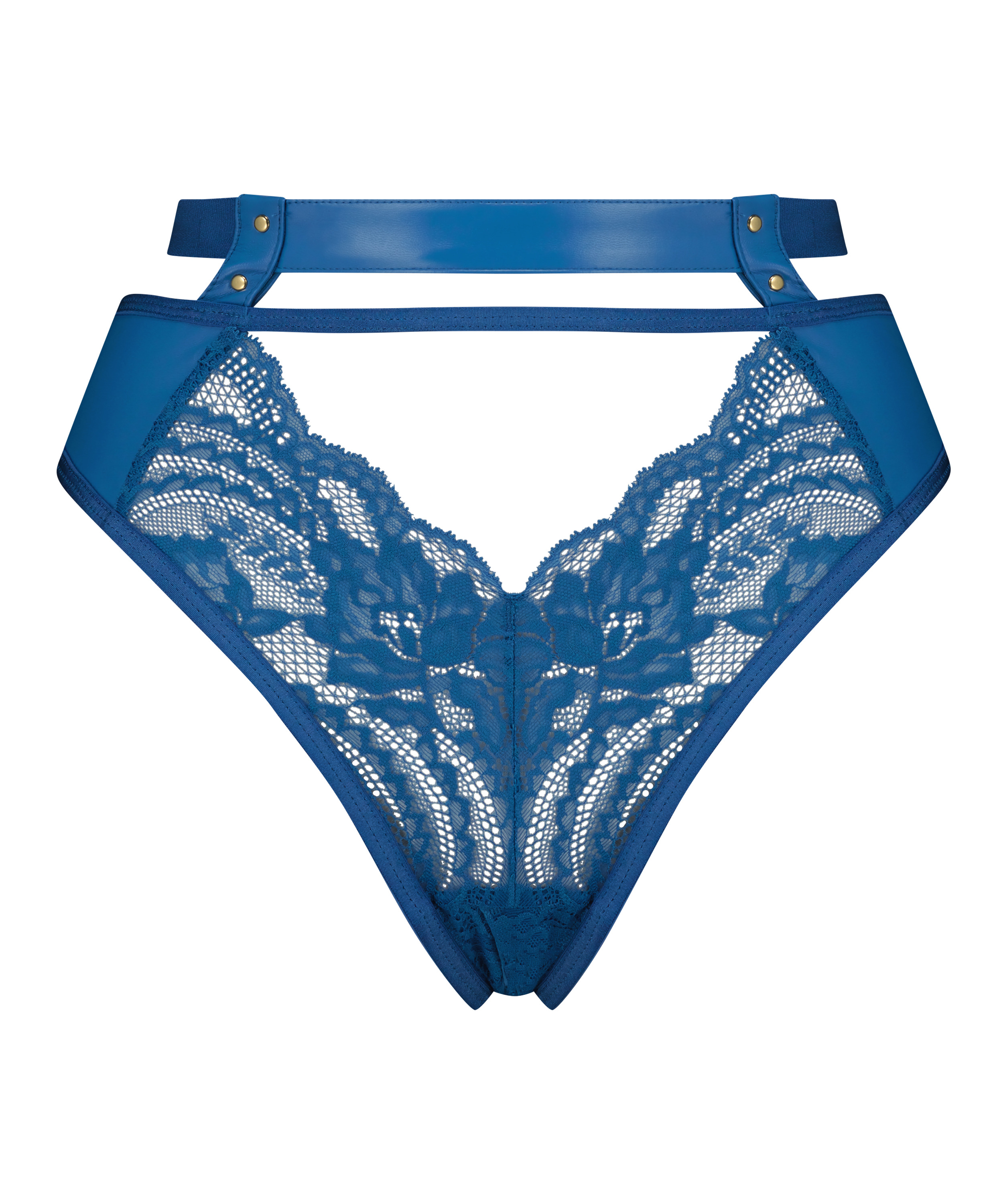 Buy Hunkemoller Extrovert Open Crotch Brazilian Panties, Blue Color Women