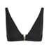 Luna Triangle Bikini Top, Black