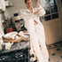 Petite Pyjama Pant Mistletoe, White
