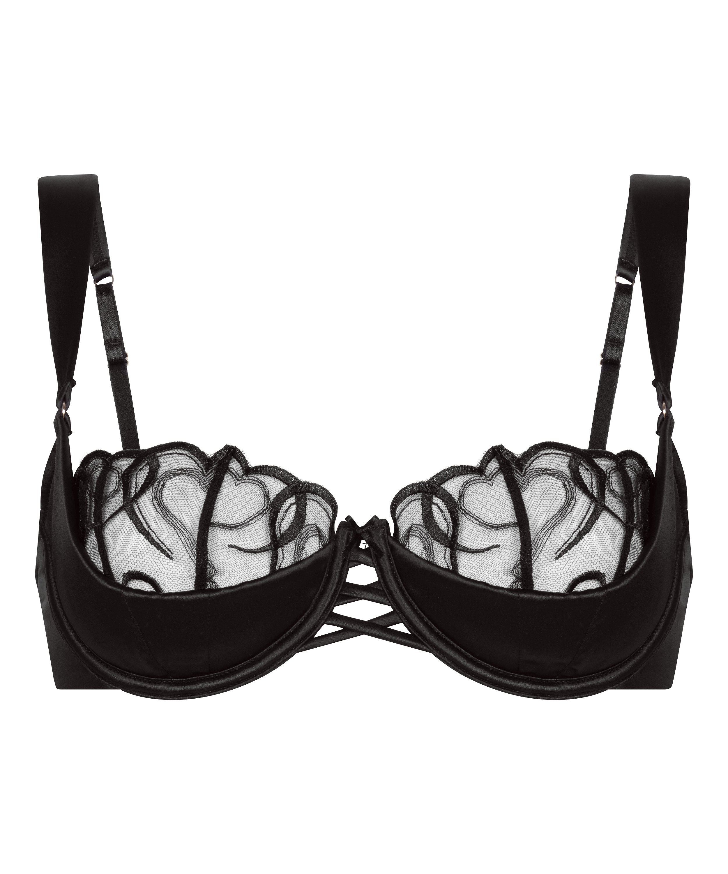 Olivia Non-Padded Underwired Bra, Black, main