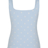 Pointelle Singlet, Blue