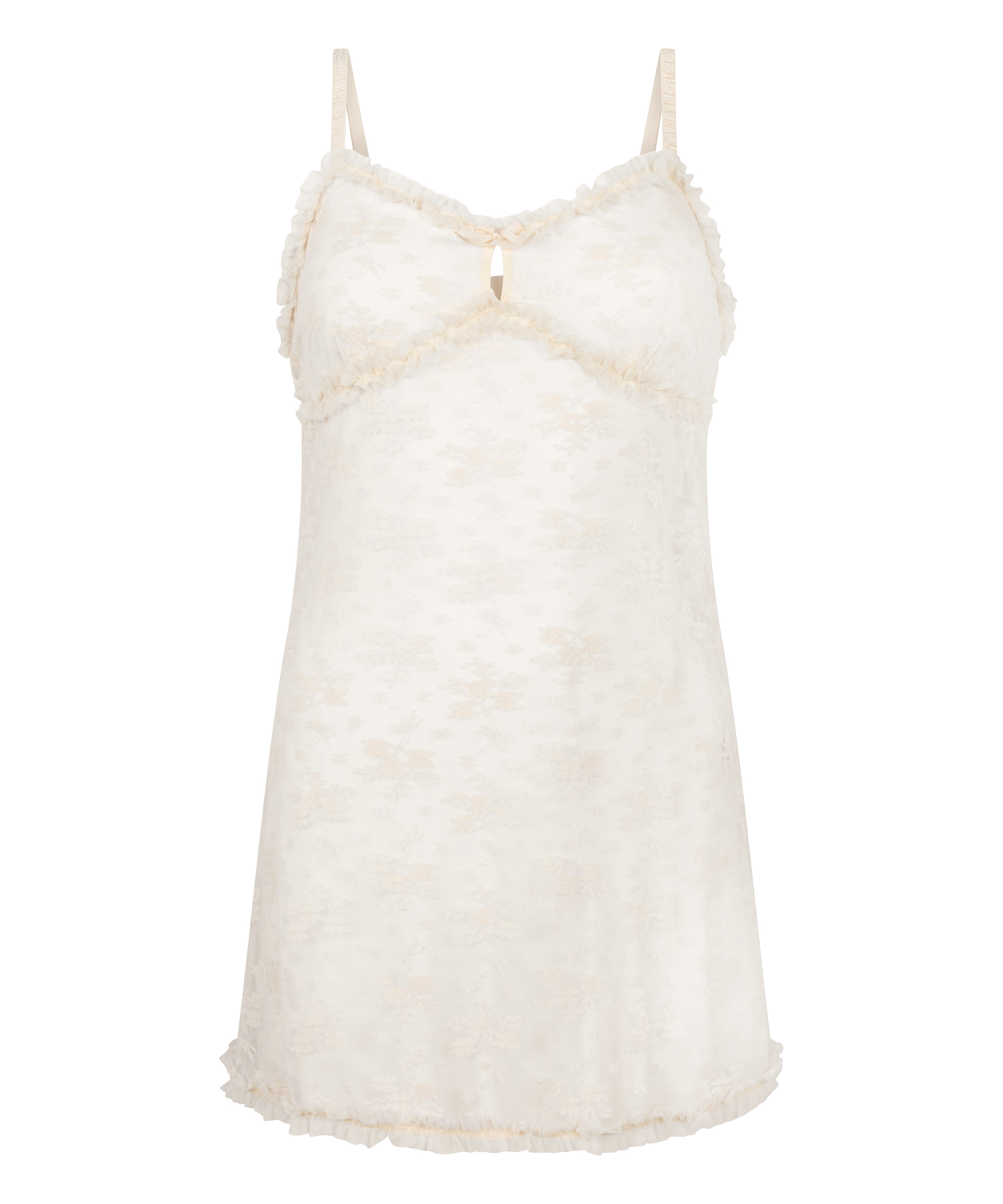 Darcy Slipdress Allover Lace, White, main