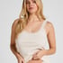 Singlet Rib Jersey Lace, White