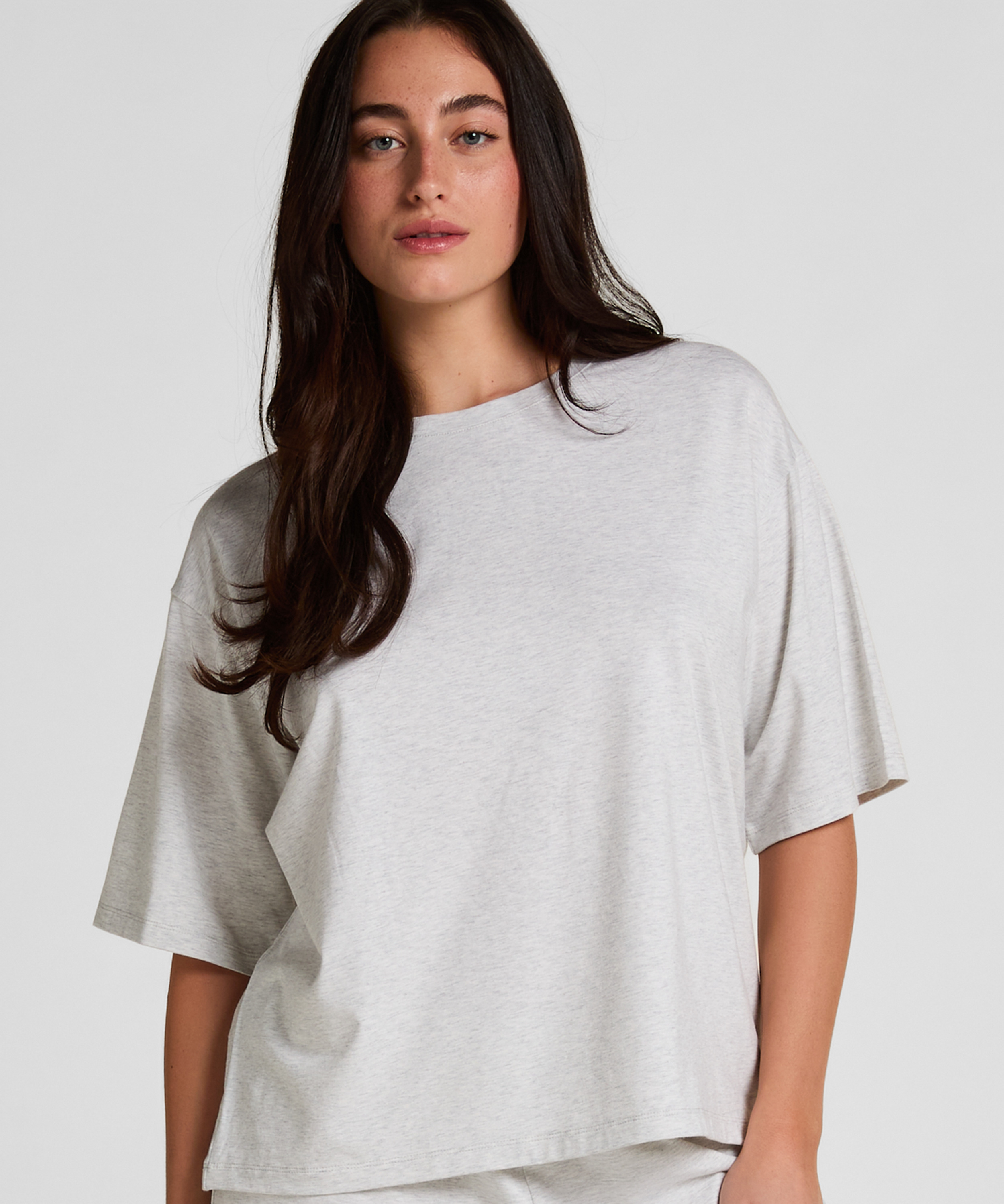 Pyjama Top Loose, Gray, main