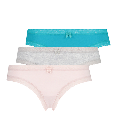 Serenity 3-pack Brazilians, Blue