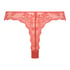 Lace Back Invisible Thong, Red