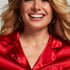 Satin Long-Sleeved Jacket, Red