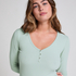 Long-Sleeved Pyjama Top, Green
