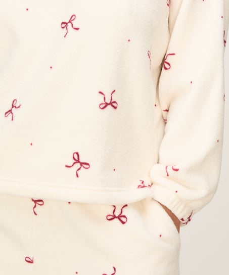 Pyjamaset Fleece, White