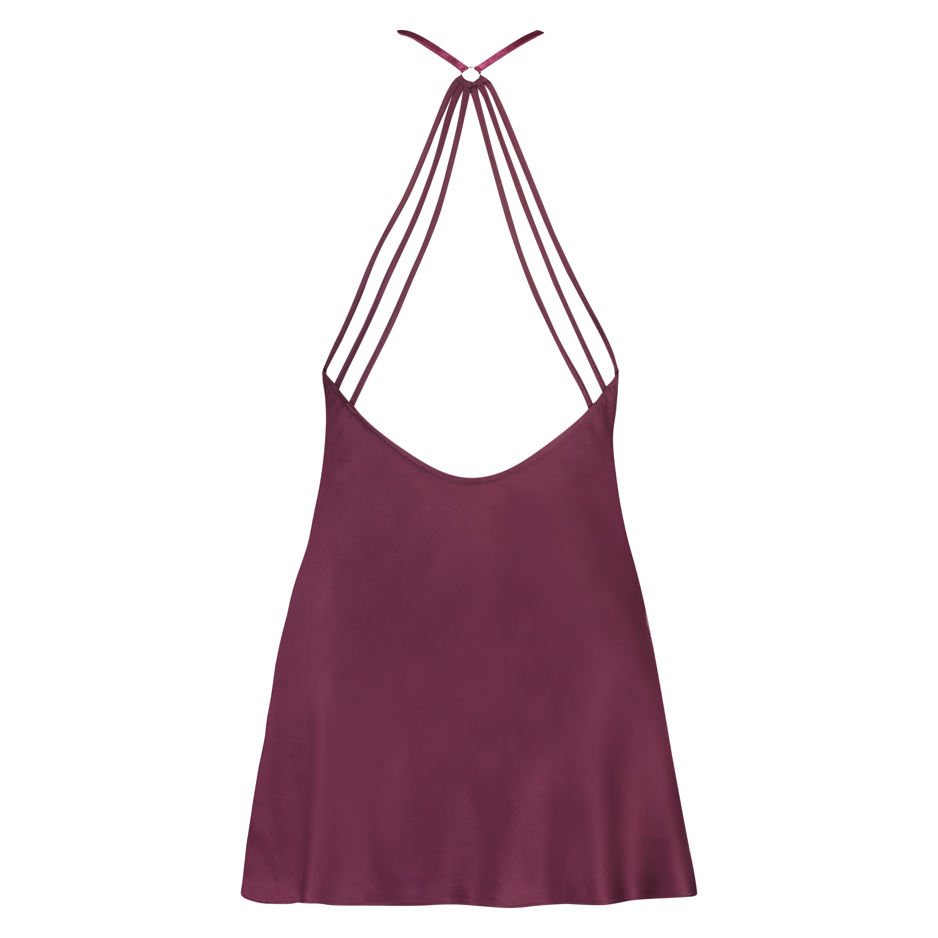 Slipdress Satin deep v, Purple, main