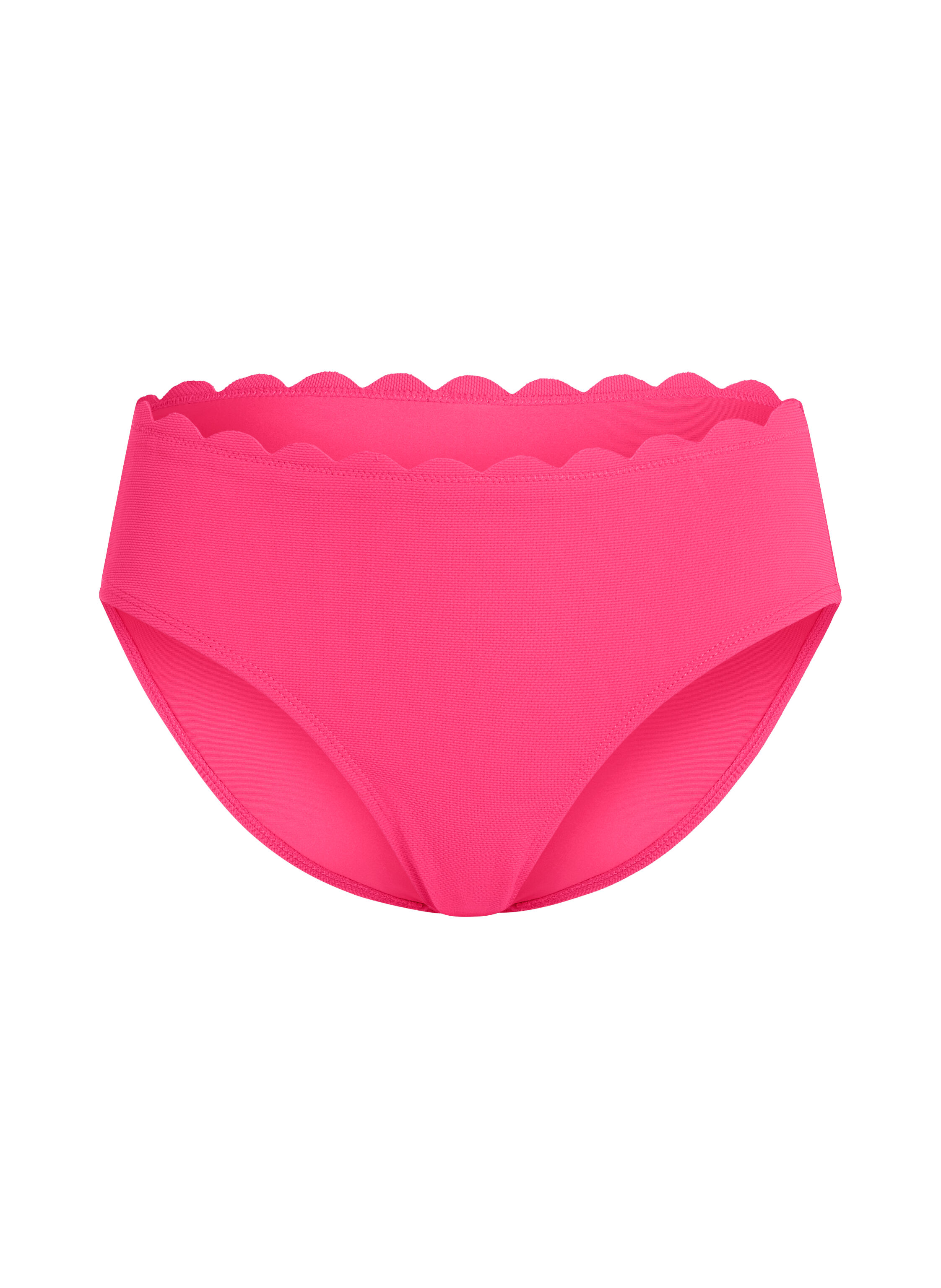 Midwaist Bikini Bottom Scallop, Pink