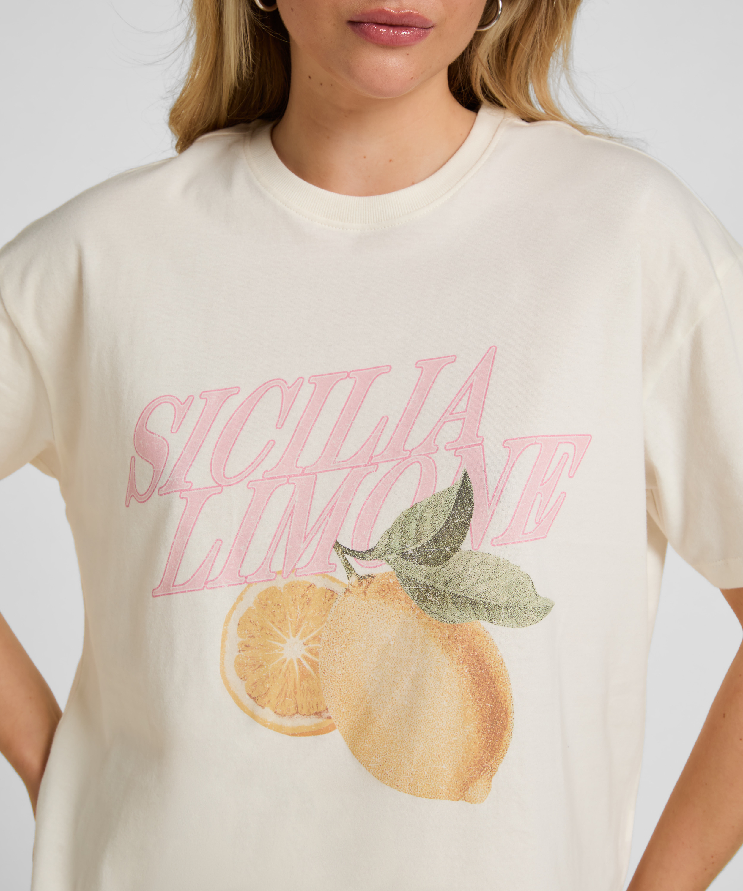 T-shirt with Print, White, main