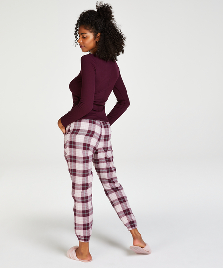 Long-Sleeved Pyjama Top, Purple