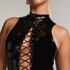 Lace Up Catsuit, Black