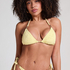 Triangle Crochet Bikini Top, Yellow