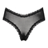 V-shaped Brazilian knickers mesh, Black
