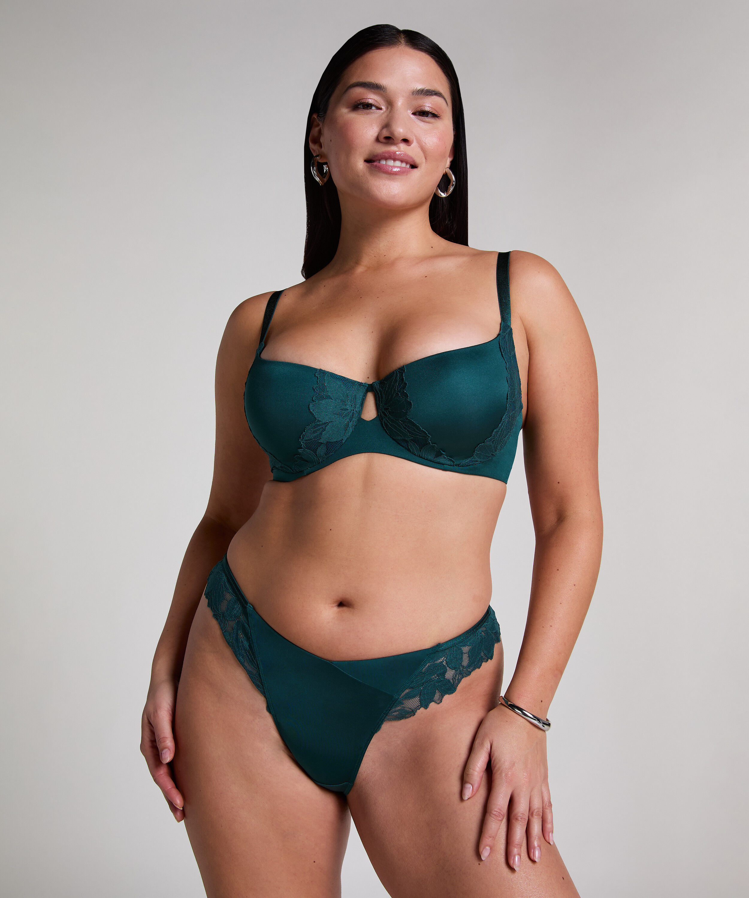 Lana Padded Underwired Bra, Green
