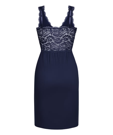 Nora Lace Slip Dress, Blue