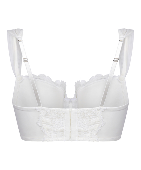 Whitney Padded Underwired Longline Bra, White