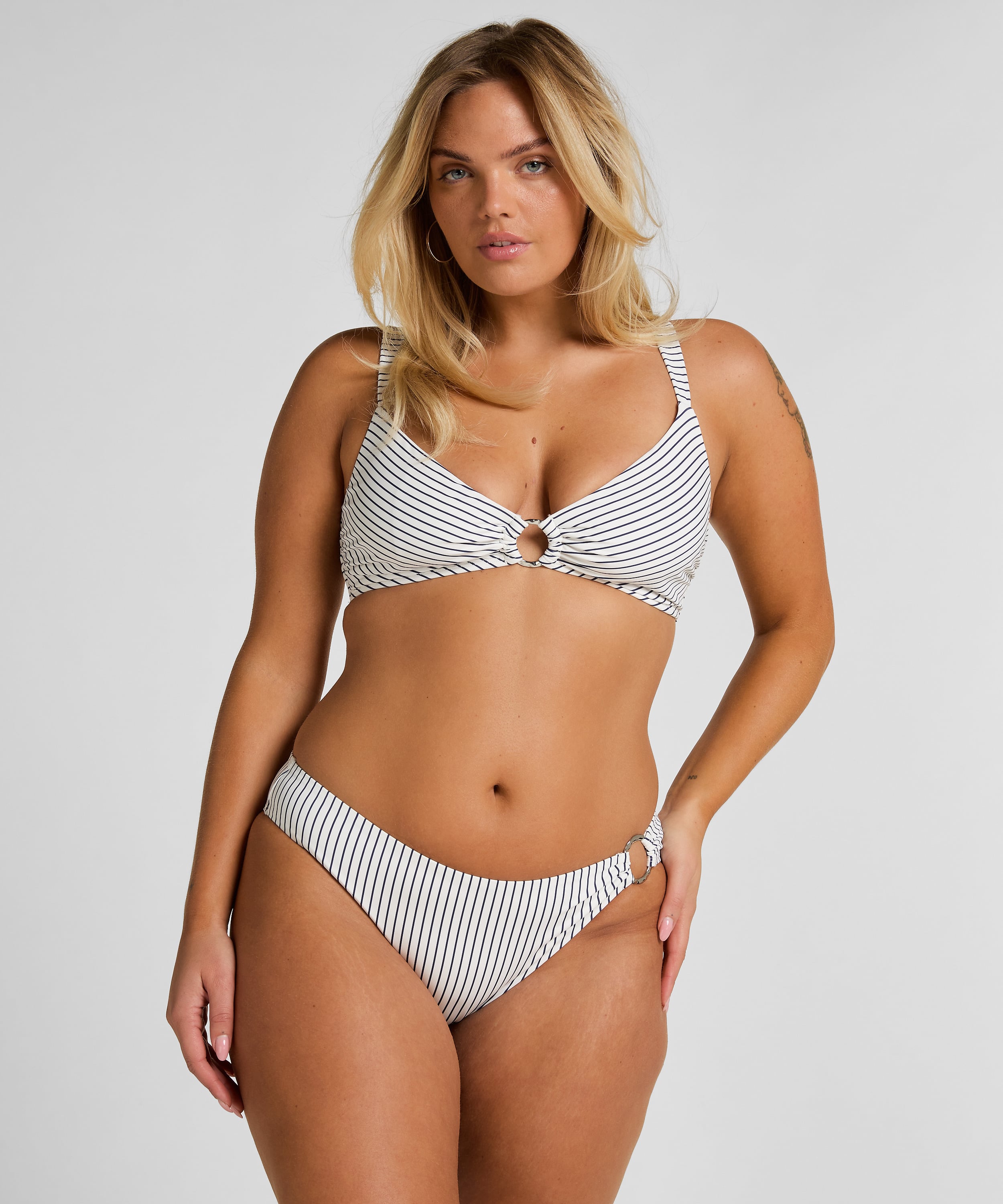 Bikinitop Stripes, White, main