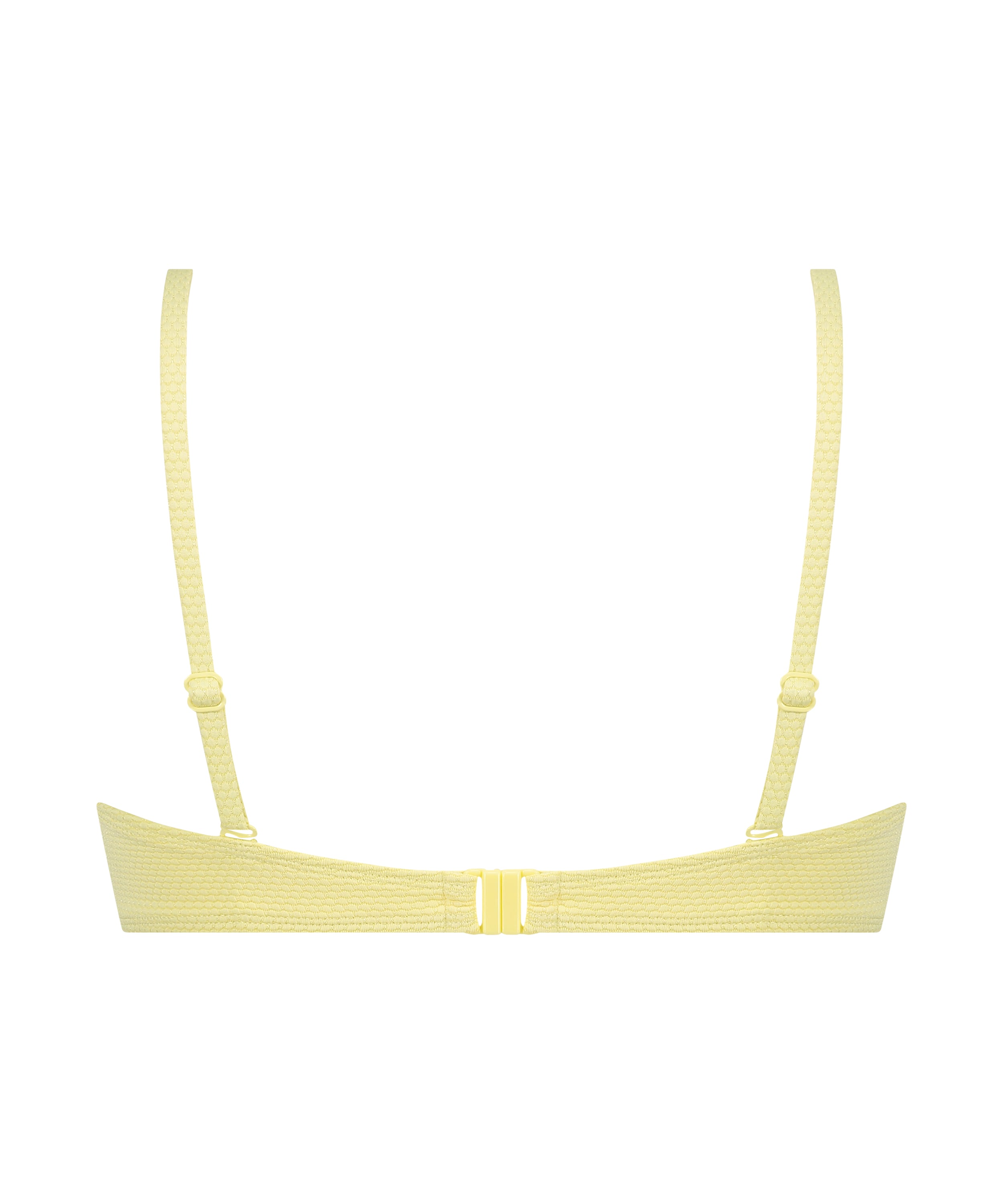 Scallop Padded Strapless Underwired Bikini Top Cup E +, Yellow, main