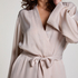 Satin Kimono, Beige