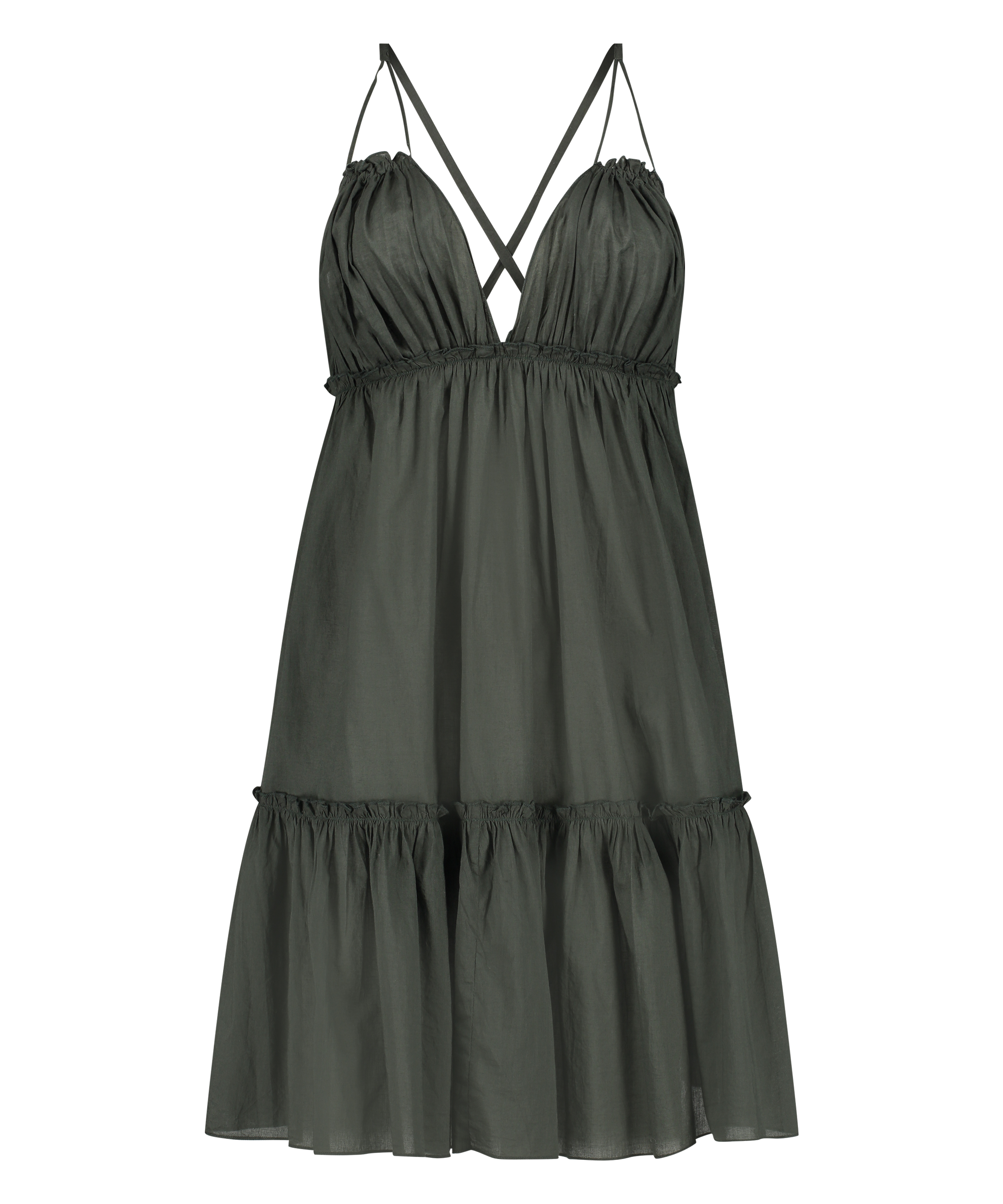 Tiered beach dress, Green, main