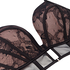 Magdalena Padded Non-Wired Longline Push-Up Bra, Black