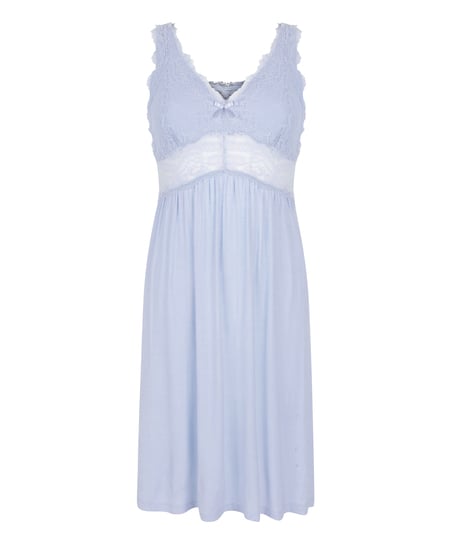Nora Lace Slip Dress, Blue