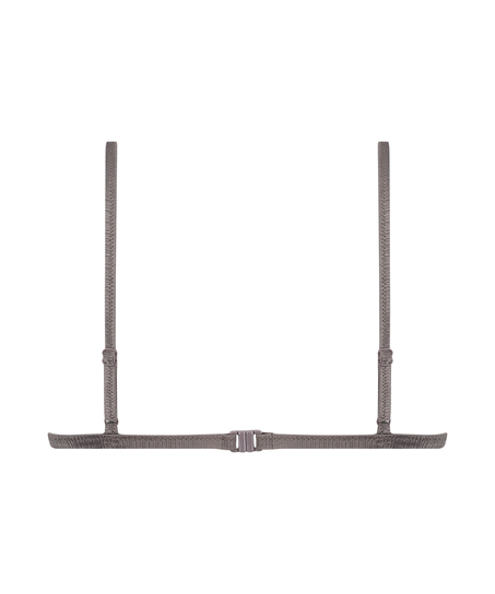 Luna Triangle Bikini Top, Grey