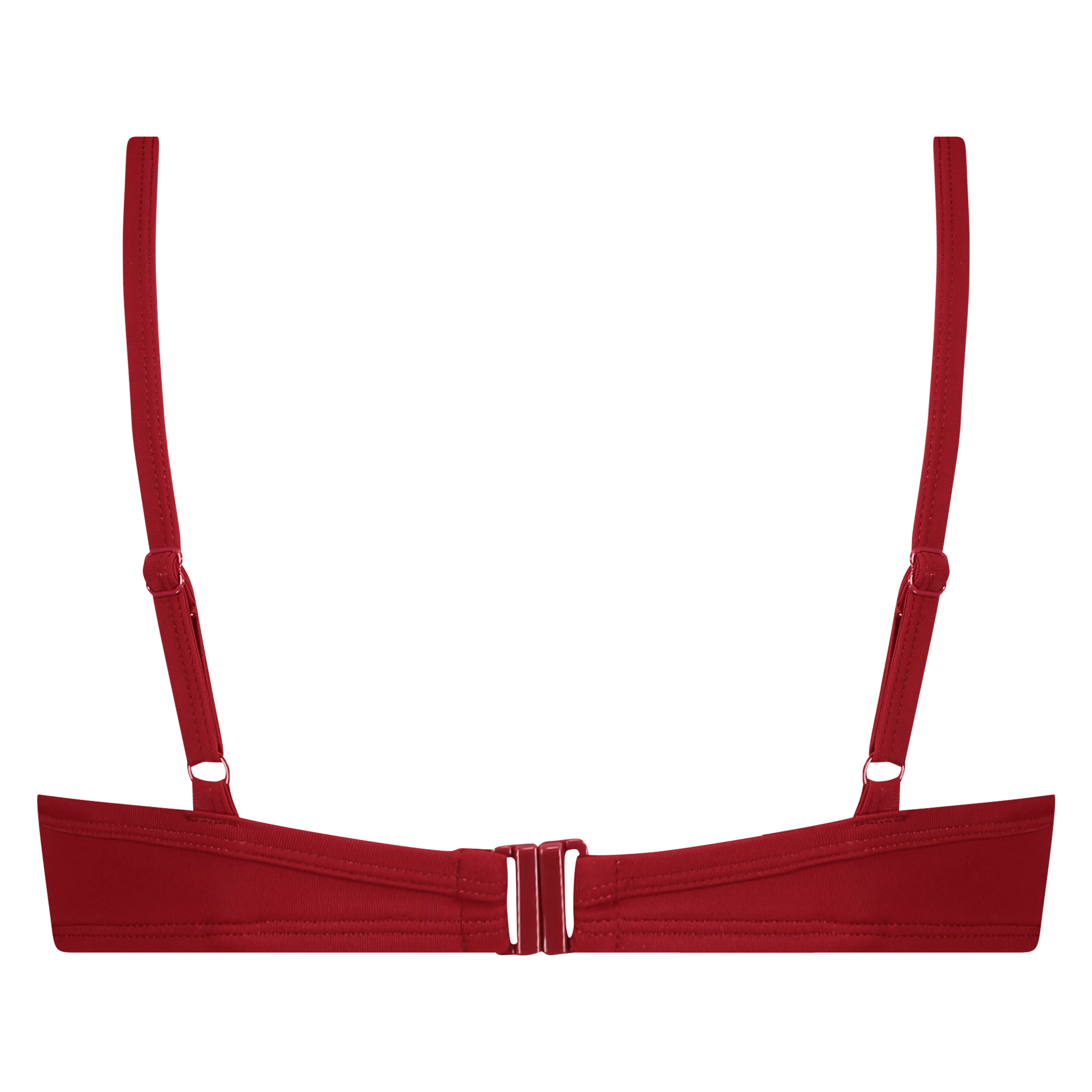 Pagoda non-padded underwired bikini top, Red, main