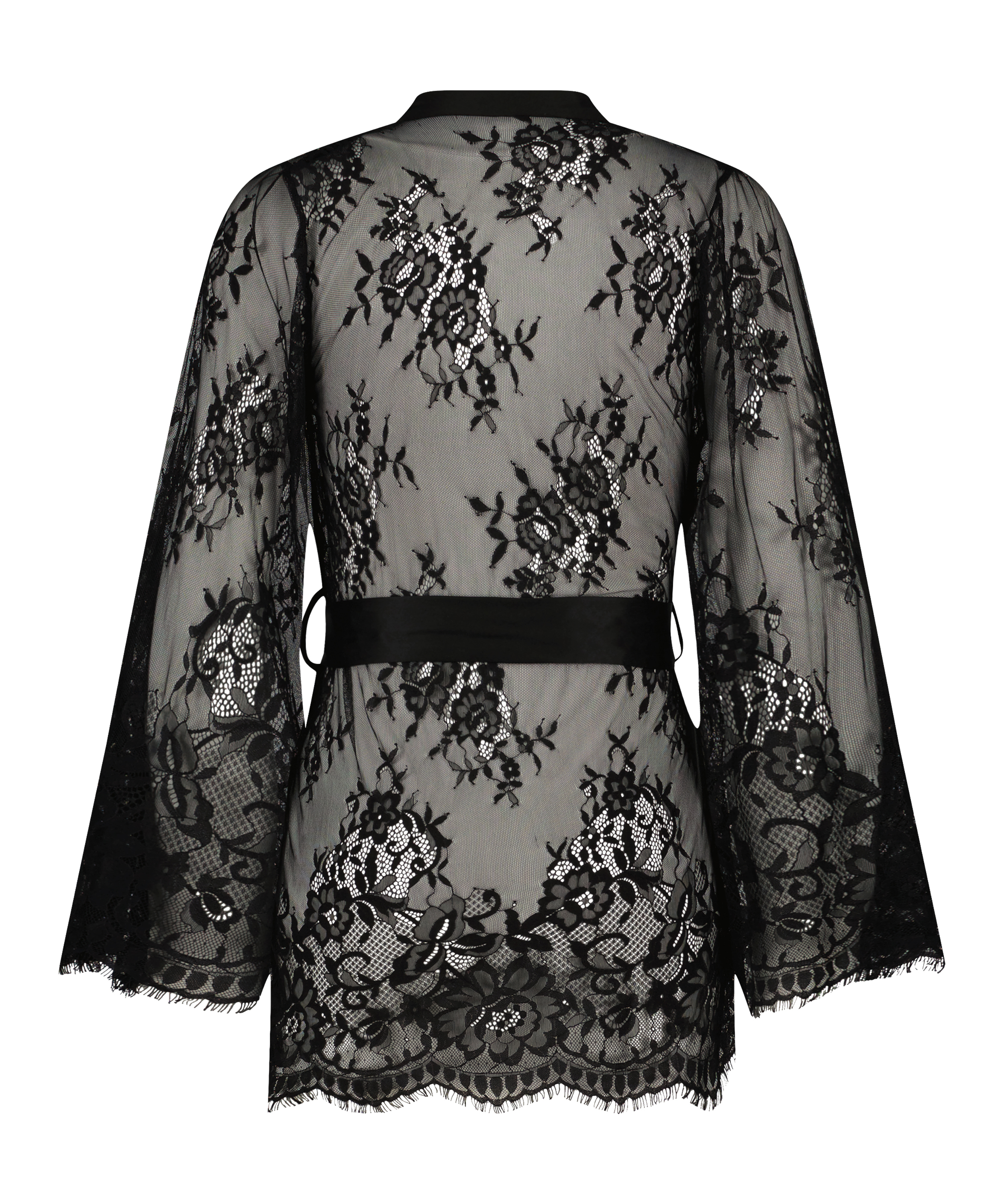 Isabelle Lace Kimono, Black, main
