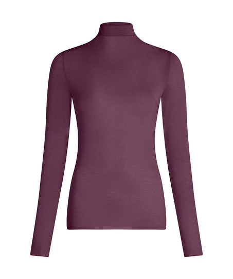super soft Turtleneck shirt with Cashmere, Purple