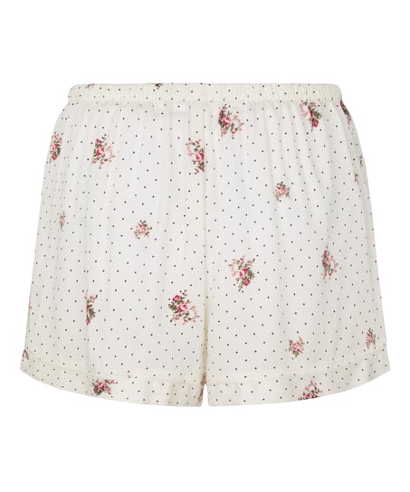 Pyjama Short Satin, White