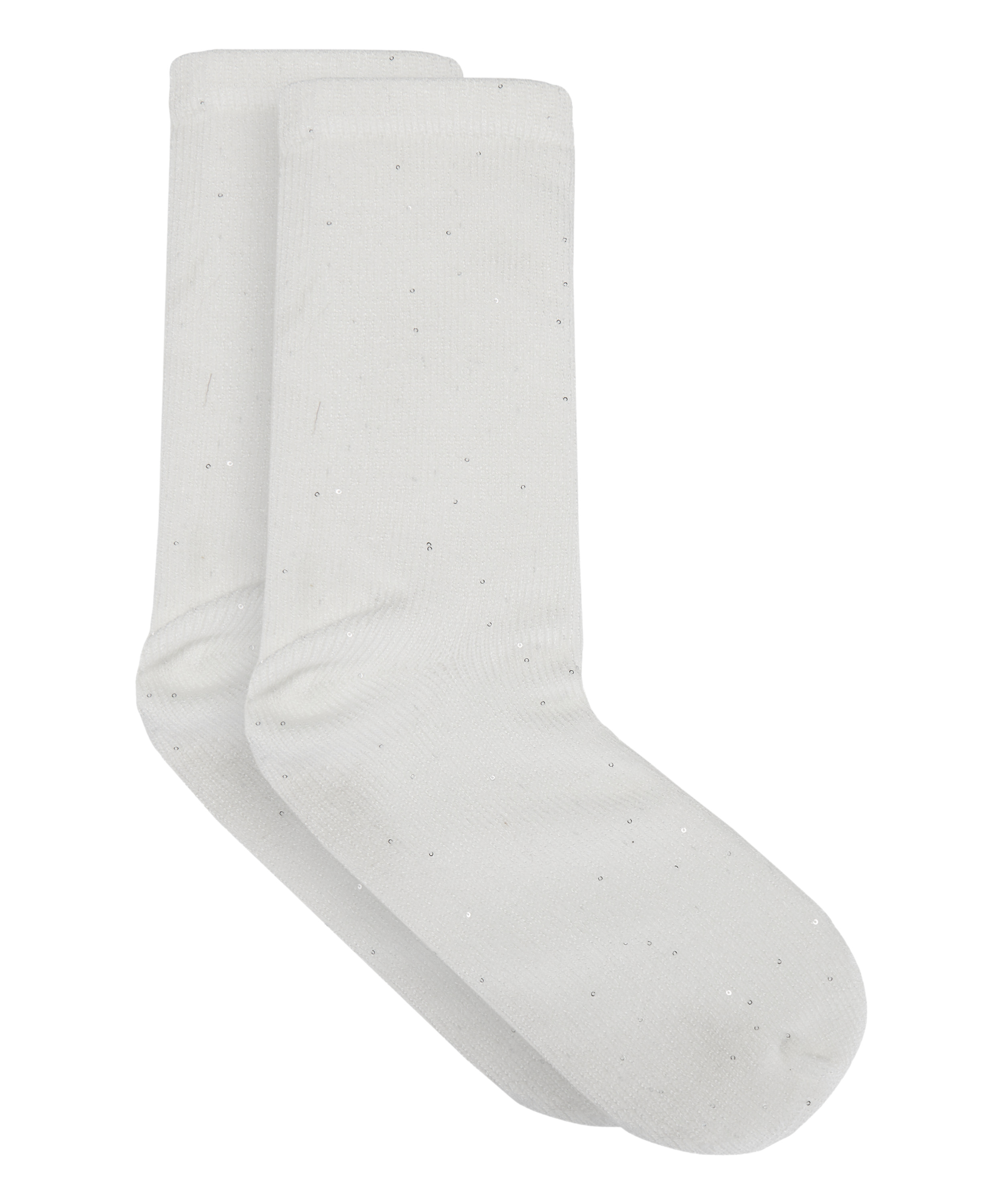 Socks Sequin Crew, White, main