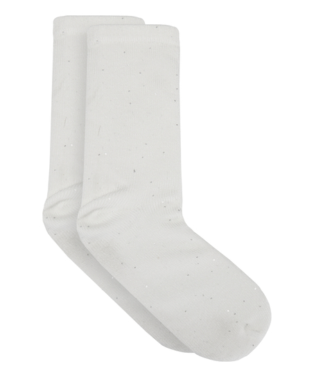 Socks Sequin Crew, White