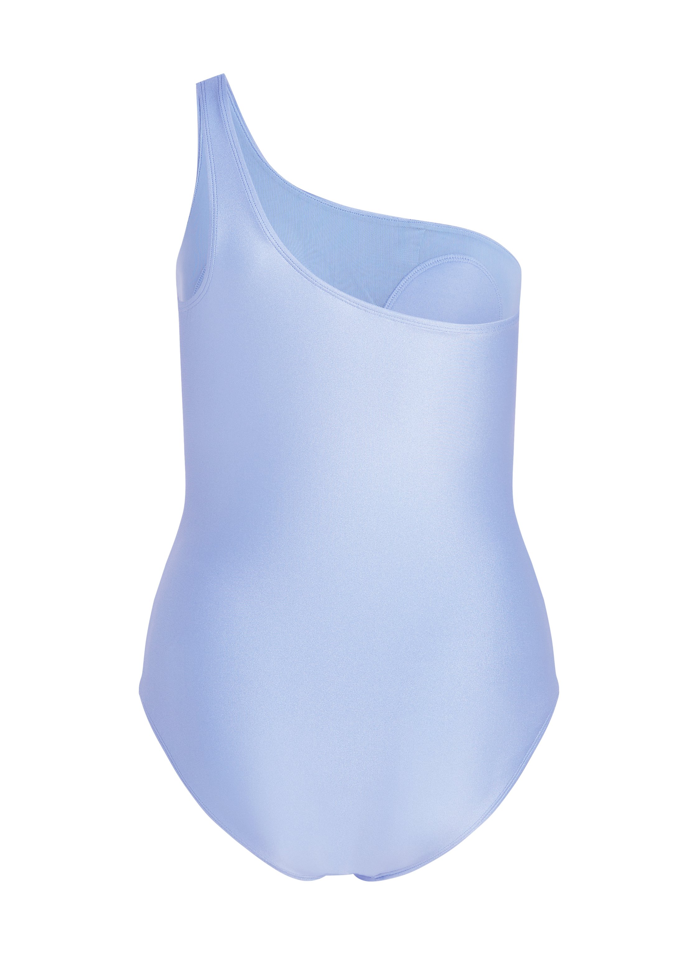 Shaping Shell Mesh Swimsuit, Blue, main
