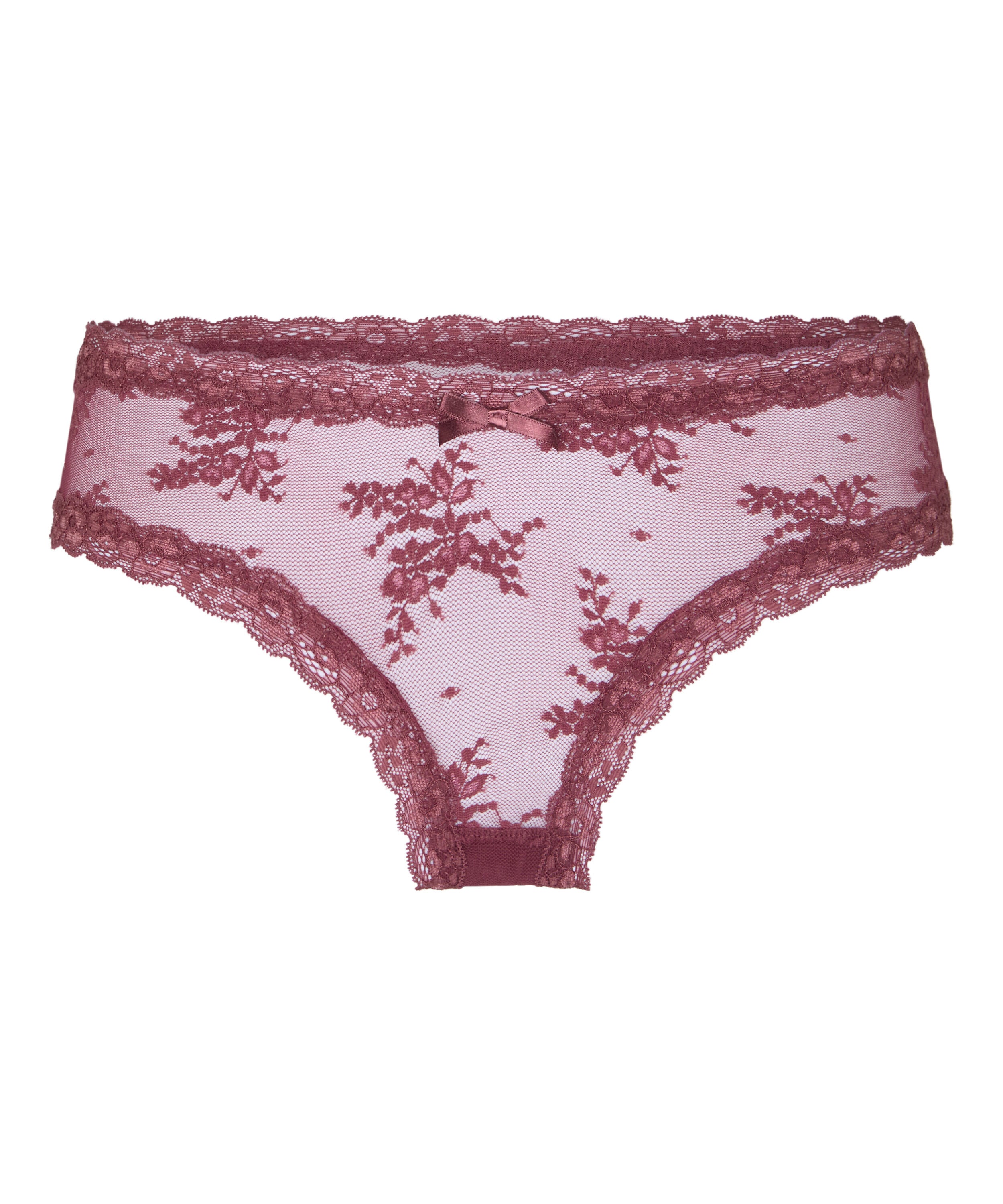 V-shaped Brazilian knickers mesh, Pink