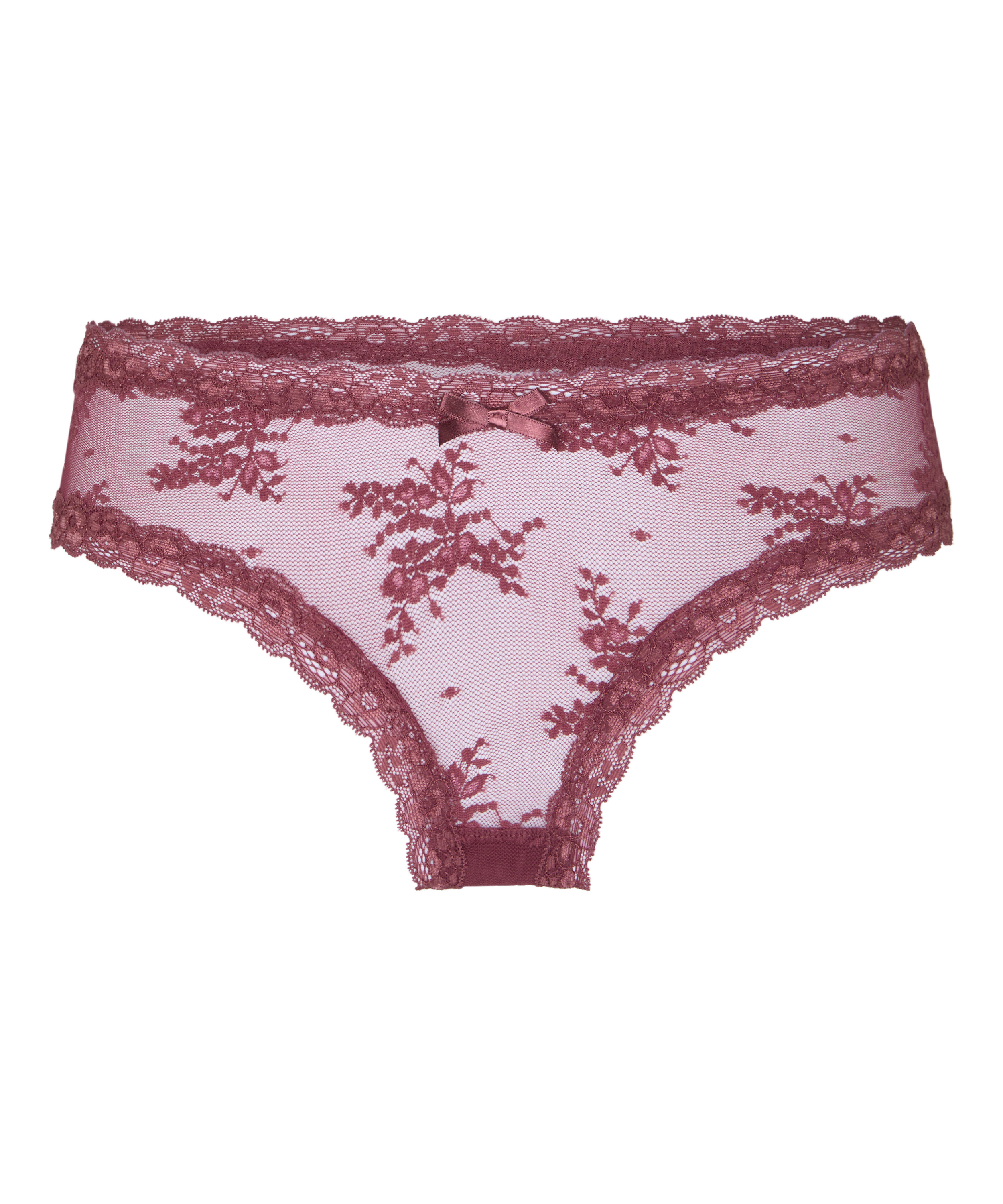 V-shaped Brazilian knickers mesh, Pink, main