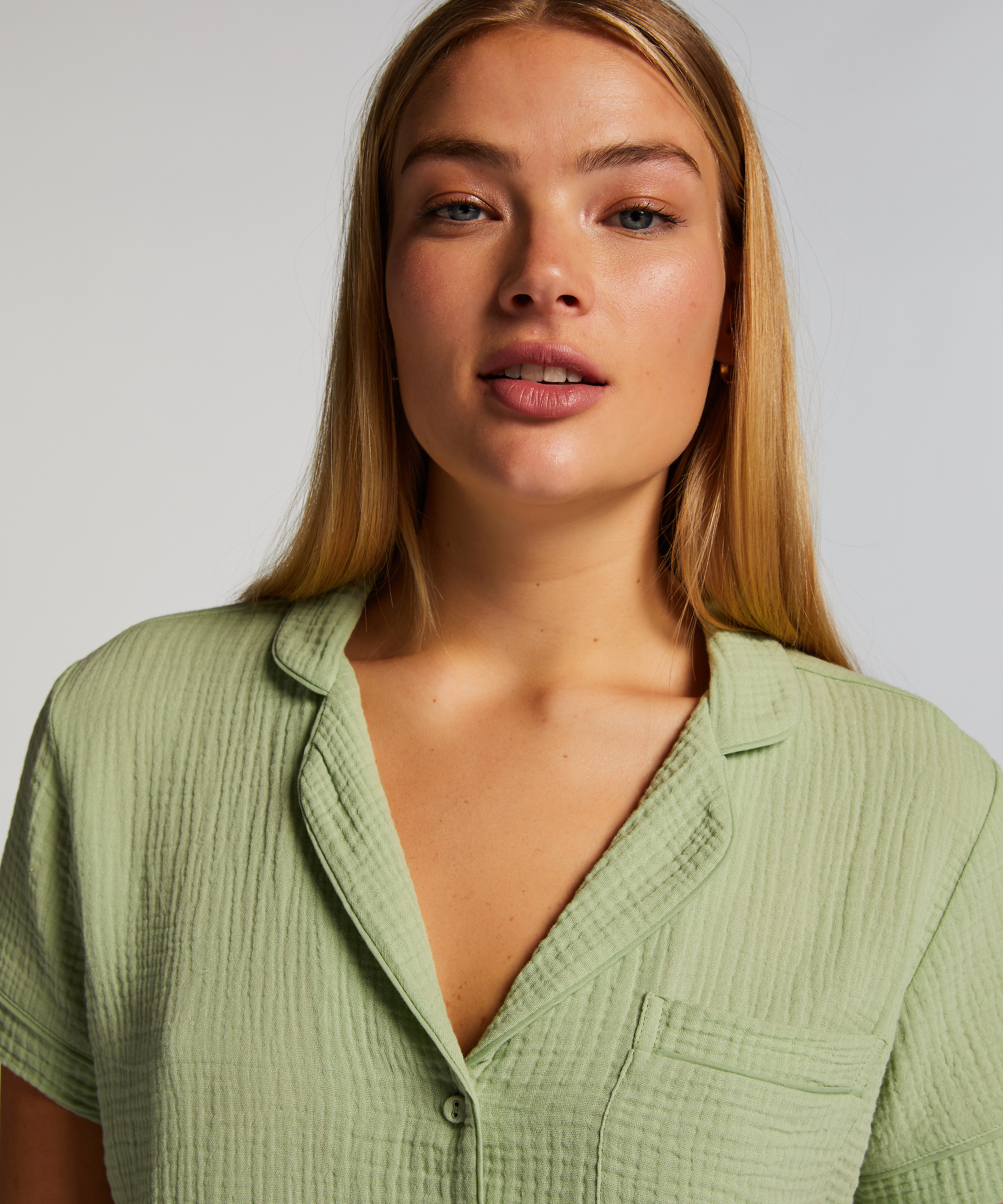 Pyjama Top, Green, main
