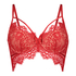 Marilee Padded Underwired Longline Bra, Red