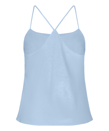 Ayla Satin Cami Top, Blue