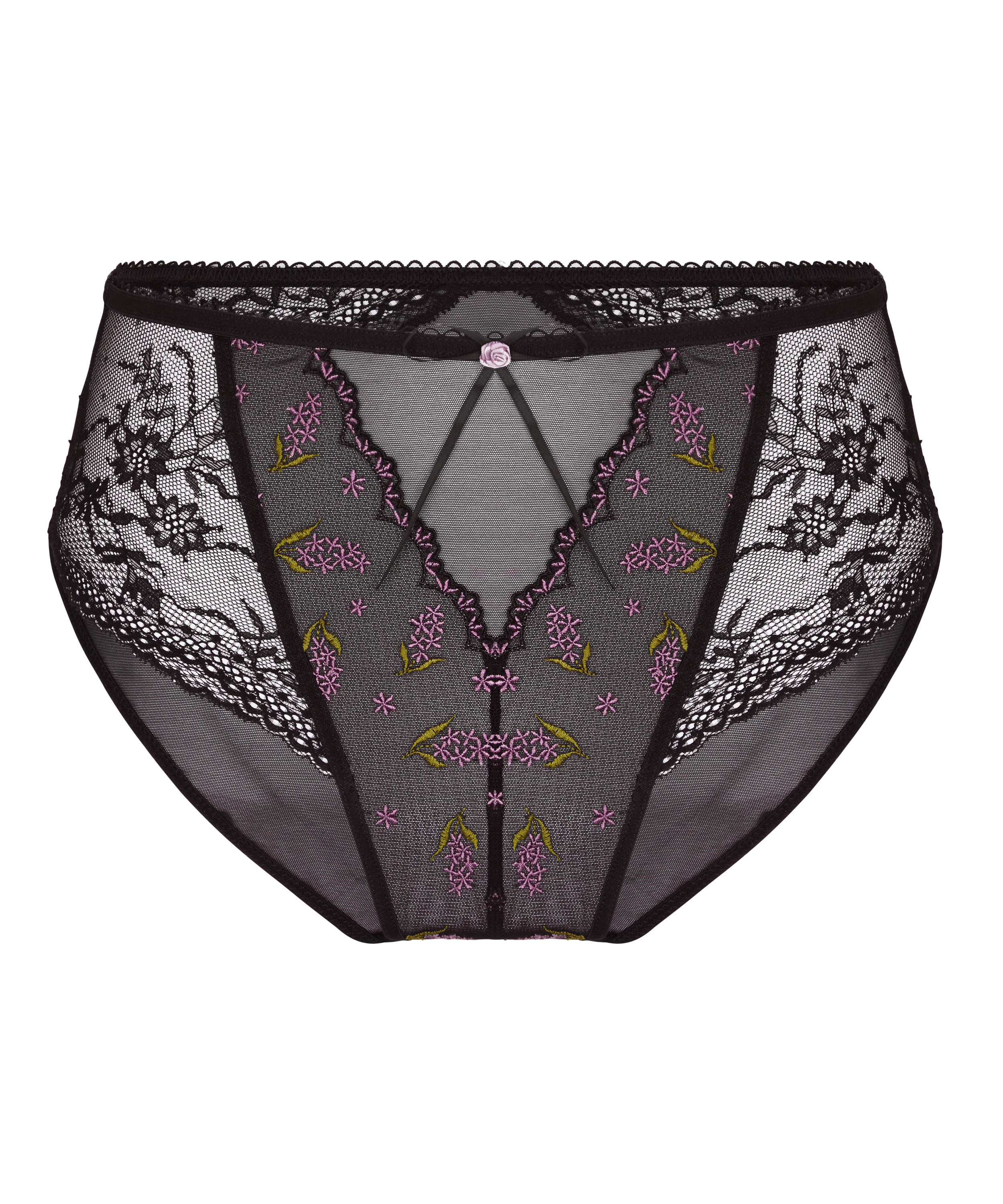 High Waisted Slip Iris, Black, main