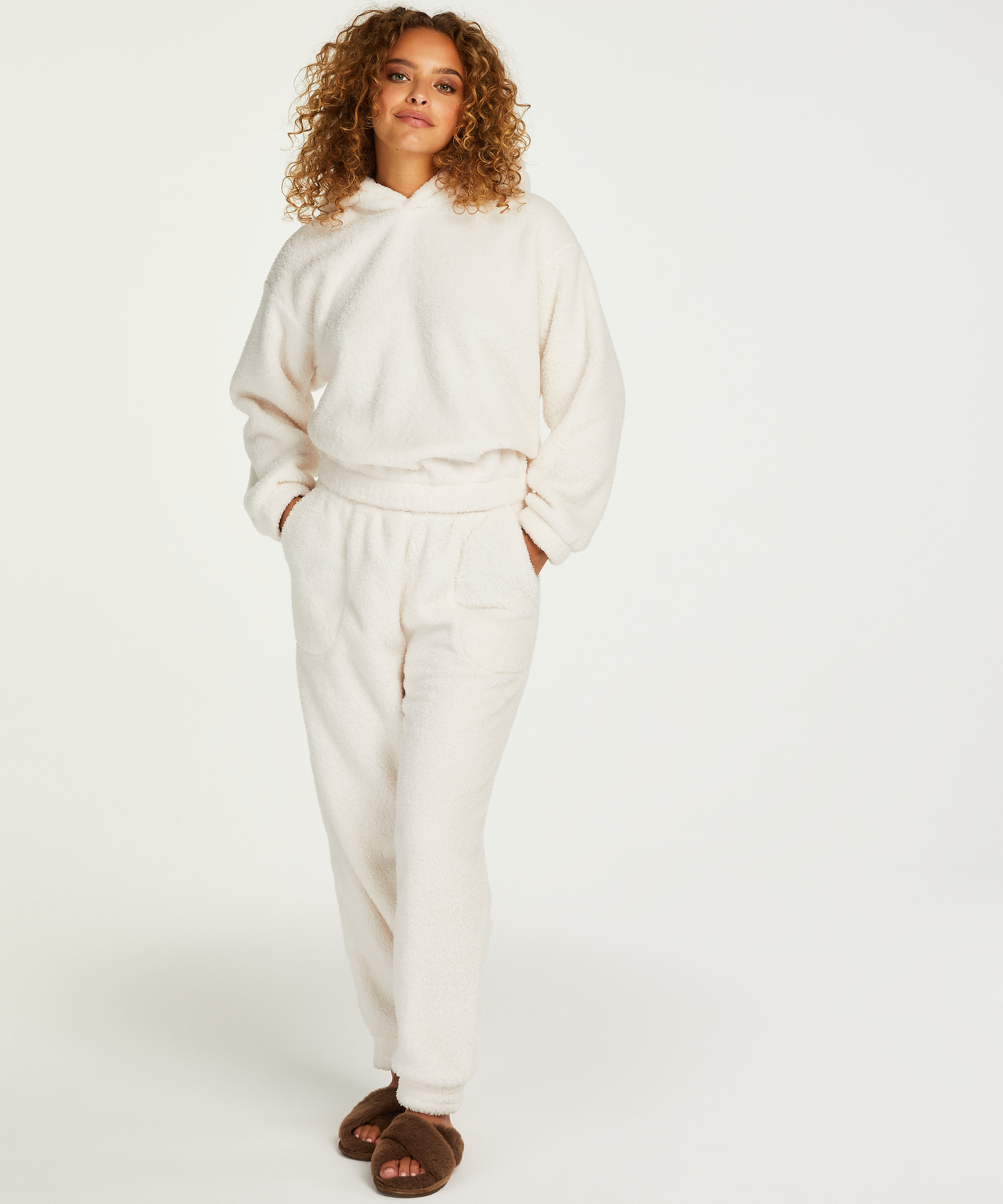 Snuggle Hoodie Fleece, White, main