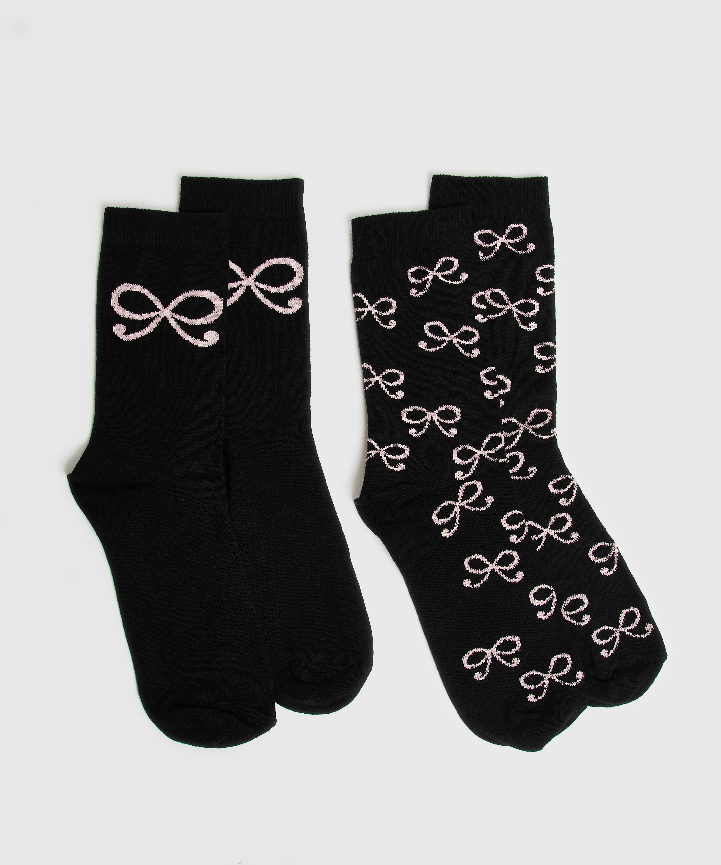 2 Pairs Cotton Socks, Gray, main