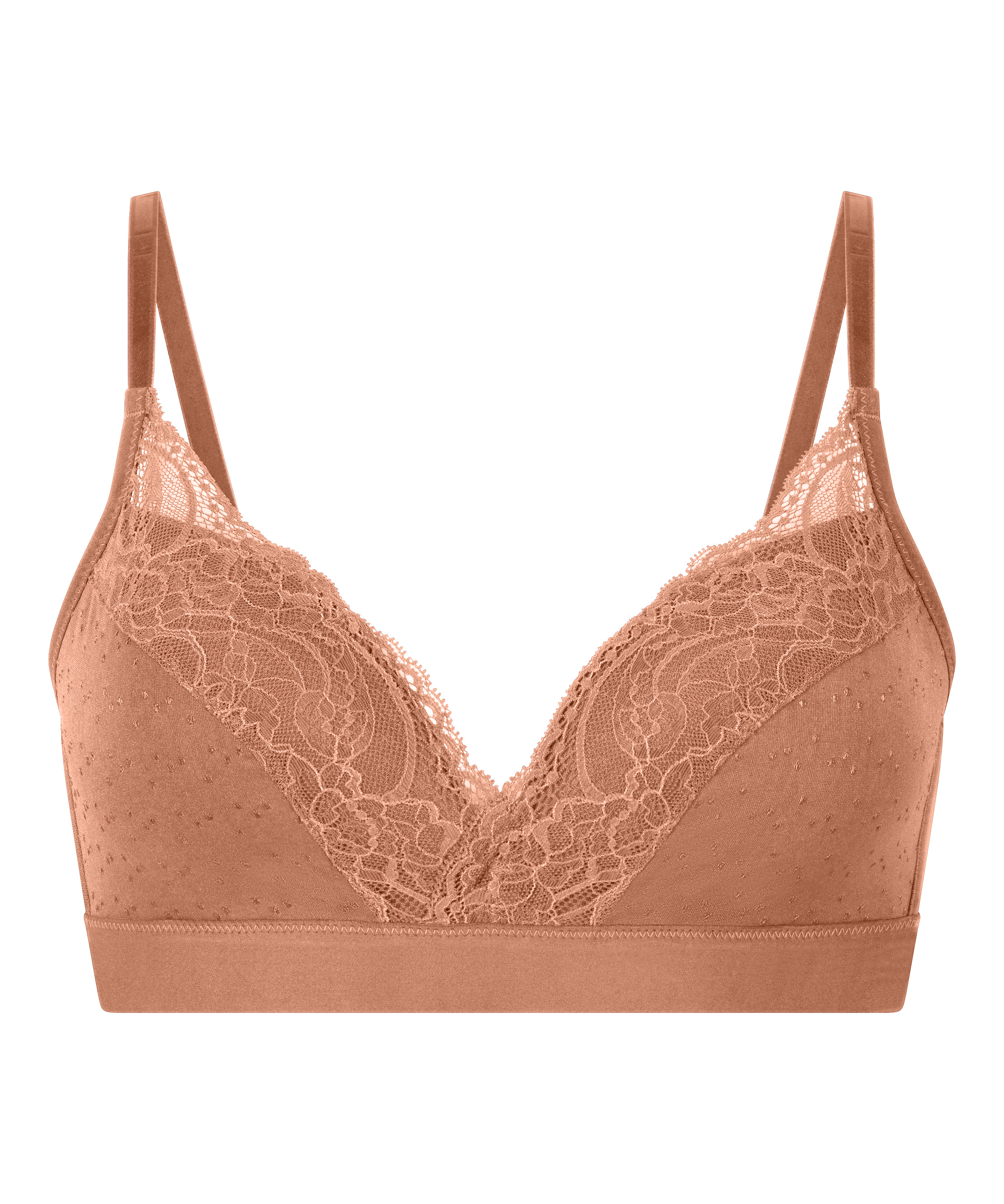 Sophie Padded Non-Underwired Bra, Brown, main
