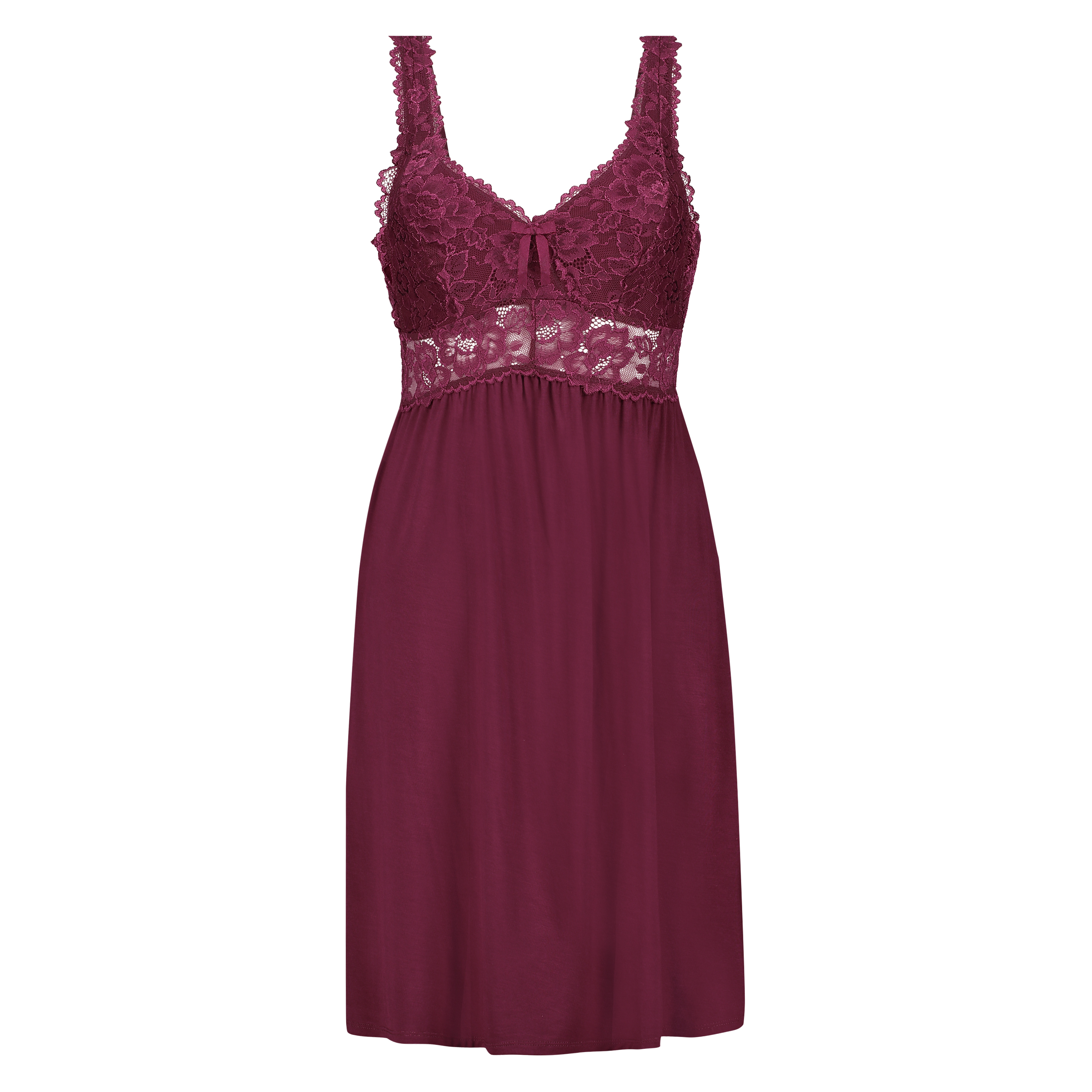 Modal Lace Slip Dress, Purple, main