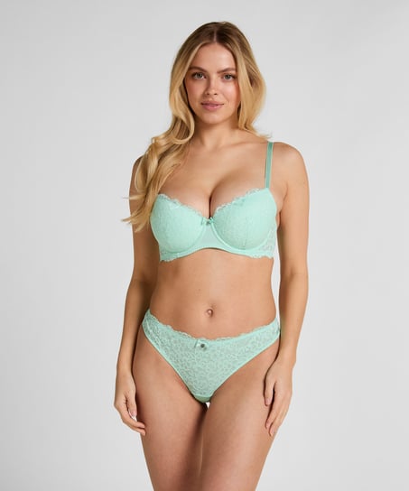 Marine Padded Underwired Bra, Green